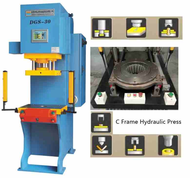 c frame hydraulic press application