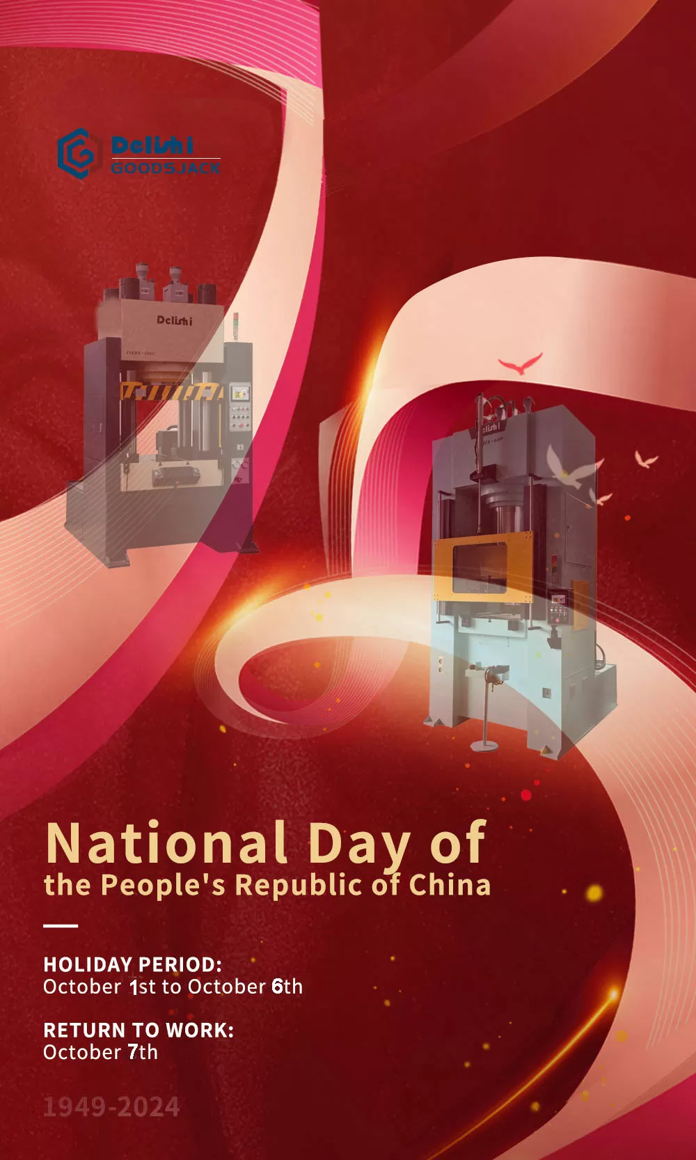 Goodsjack Hydraulic Machinery:Happy China National Day 2024